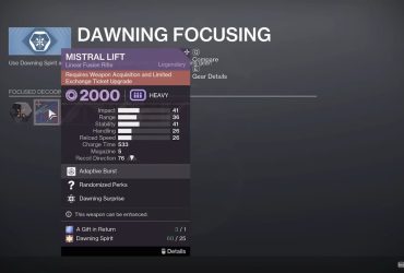 Hvordan få Mistral Lift i Destiny 2: God Roll Guide
