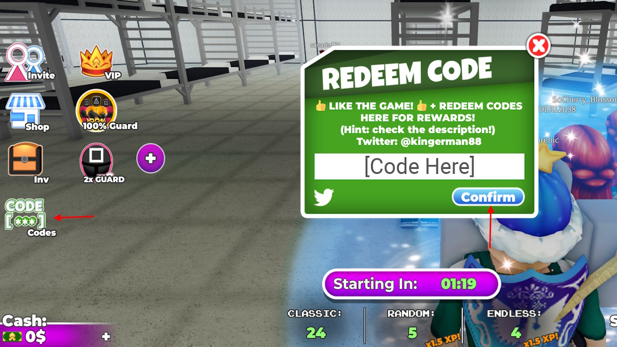 Beste Roblox Squid Game-koder for desember 2024