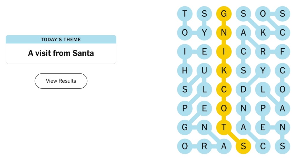 NYT Strands December 25, 2024: Tips og svar
