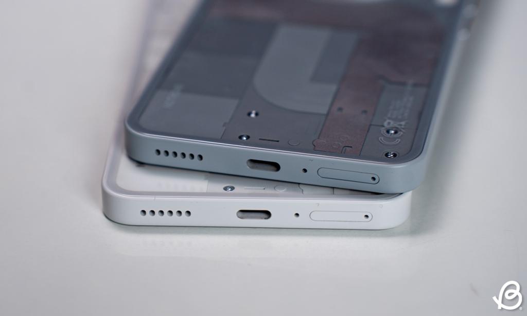 Ingenting telefon 3A vs ingenting telefon 3a pro bunn sidesammenligningsbilder