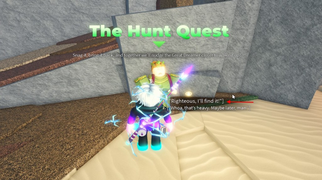Fisch Hunt Quest Start Alternativ