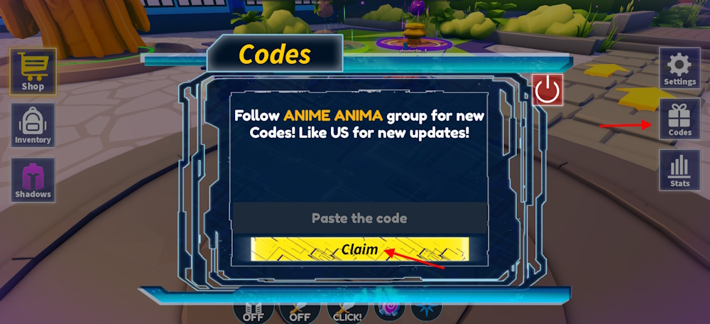 Anime Arise Evolution Codes REDEM Seksjon