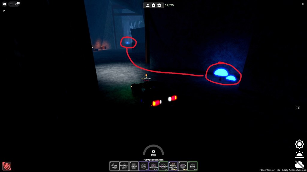 Roblox Dig Player følger sporet av sopp