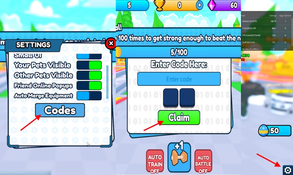 Innløse Gym Showdown Simulator -koder