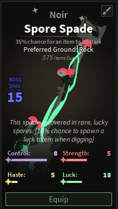 Spore spade spade statistikk grav