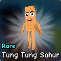 Tung Tung Sahur Brainrot fra planter vs Zombies Roblox -opplevelse.