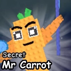 Mr gulrotplante fra Plants vs Zombies Roblox -opplevelse.