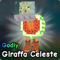 Giraffa Celeste Brainrot fra planter vs zombier Roblox -opplevelsen.