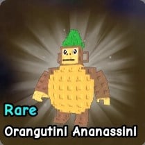 Orangutini Ananassini Brainrot fra planter vs zombier Roblox -opplevelsen.