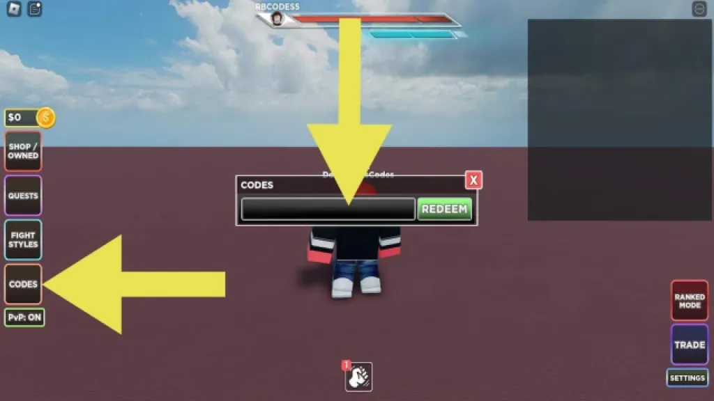 Slik løser du inn koder i boksespill uten navn på Roblox